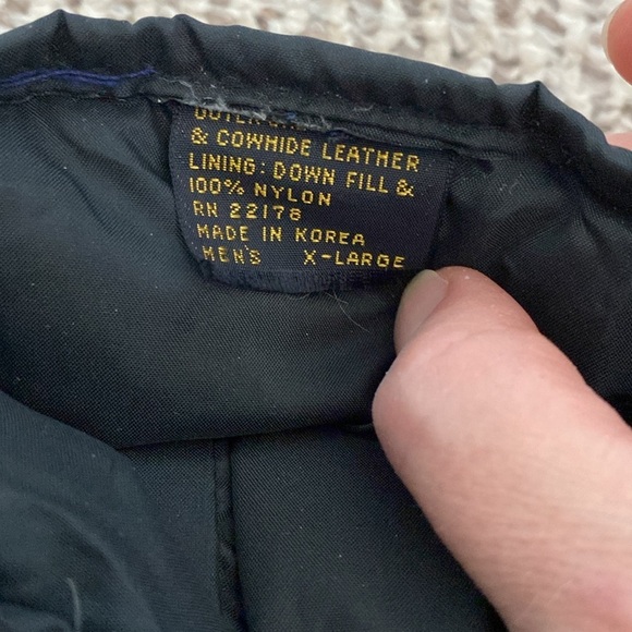 Vintage Mohawk Nylon, Cowhide/Down Filled Skidoo/Winter Gloves/Mittens, Men’s XL - Picture 4 of 6